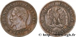 Deux centimes Napoléon III, tête nue 1856 Paris F.107/38 VF35 