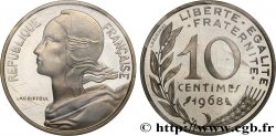 Piéfort Argent de 10 centimes Marianne 1968 Paris GEM.46 P2