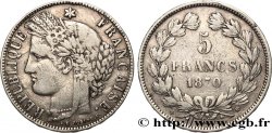 5 francs Cérès, sans légende 1870 Bordeaux F.332/7
