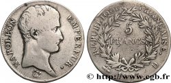 5 francs Napoléon Empereur, Calendrier grégorien 1807 Lyon F.304/14