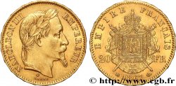 20 francs or Napoléon III, tête laurée 1867 Strasbourg F.532/16