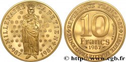 Belle Épreuve Or 10 francs - Millénaire Capétien 1987  F.1301 2