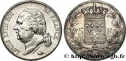 5 francs Louis XVIII, tête nue 1819 Rouen F.309/41