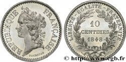 Concours de 10 centimes, essai en étain par Tournier 1848 Paris VG.3154 var AU 