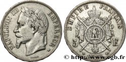 5 francs Napoléon III, tête laurée 1868 Strasbourg F.331/13