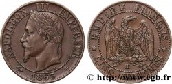 Cinq centimes Napoléon III, tête laurée 1863 Strasbourg F.117/11