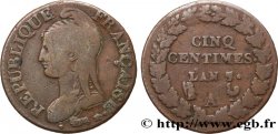 Cinq centimes Dupré, grand module 1799 Paris F.115/46