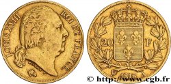 20 francs or Louis XVIII, tête nue 1818 Paris F.519/10