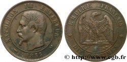 Dix centimes Napoléon III, tête nue 1855 Rouen F.133/21