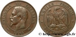 Dix centimes Napoléon III, tête nue 1855 Lyon F.133/25