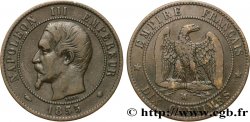 Dix centimes Napoléon III, tête nue, différent levrette 1855 Marseille F.133/29