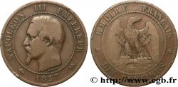 Dix centimes Napoléon III, tête nue 1857 Rouen F.133/42