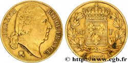 20 francs or Louis XVIII, tête nue 1822 Paris F.519/26