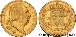 20 francs or Louis XVIII, tête nue 1824 Paris F.519/31