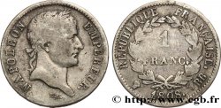 1 franc Napoléon Ier tête laurée, République française 1808 Strasbourg F.204/4