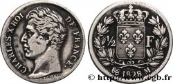 1/2 franc Charles X 1828 Toulouse F.180/33