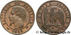 Un centime Napoléon III, tête nue 1855 Rouen F.102/17