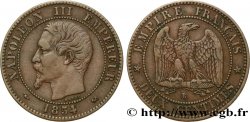 Deux centimes Napoléon III, tête nue 1854 Rouen F.107/10