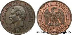 Deux centimes Napoléon III, tête nue 1855 Rouen F.107/21