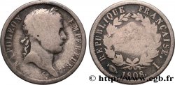 2 francs Napoléon Ier tête laurée, République française 1808 Limoges F.254/6