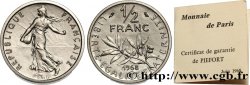 Piéfort nickel de 1/2 franc Semeuse 1968 Paris GEM.91 P1