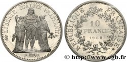 Piéfort Argent de 10 francs Hercule 1968 Paris GEM.183 P1