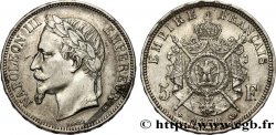 5 francs Napoléon III, tête laurée 1870 Strasbourg F.331/17
