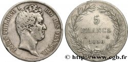 5 francs type Tiolier avec le I, tranche en creux 1830 Paris F.315/1