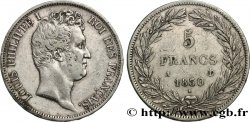 5 francs type Tiolier avec le I, tranche en relief 1830 Paris F.316/1
