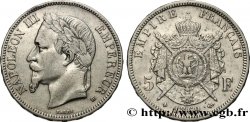 5 francs Napoléon III, tête laurée 1869 Strasbourg F.331/15
