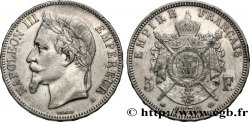 5 francs Napoléon III, tête laurée 1870 Paris F.331/16