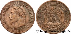 Un centime Napoléon III, tête laurée 1861 Paris F.103/1