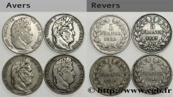 Lot de quatre pièces de 5 francs Louis-Philippe n.d. s.l. F.324/4