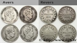 Lot de quatre pièces de 5 francs Louis-Philippe n.d. s.l. F.320/1