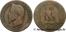 Cinq centimes Napoléon III, tête laurée 1865 Paris F.117/14