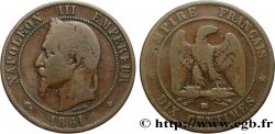 Dix centimes Napoléon III, tête laurée 1861 Strasbourg F.134/5
