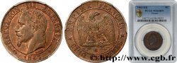 Cinq centimes Napoléon III, tête laurée 1863 Strasbourg F.117/9