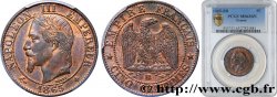 Cinq centimes Napoléon III, tête laurée 1865 Strasbourg F.117/15