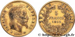 5 francs or Napoléon III, tête laurée 1863 Strasbourg F.502/4