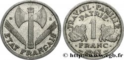 1 franc Francisque, légère 1943 Beaumont-Le-Roger F.223/4
