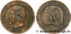Deux centimes Napoléon III, tête nue 1857 Lyon F.107/46