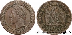 Un centime Napoléon III, tête laurée, petit BB 1862 Strasbourg F.103/5