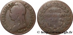 Cinq centimes Dupré, grand module 1799 Paris/Rouen F.115/55