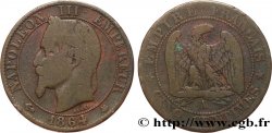 Cinq centimes Napoléon III, tête laurée 1864 Paris F.117/13