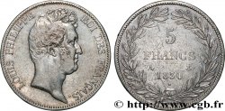 5 francs type Tiolier sans le I, tranche en creux 1830 Paris F.313/1