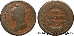 Un décime Dupré, grand module 1800 Paris F.129/50