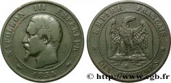 Dix centimes Napoléon III, tête nue 1854 Bordeaux F.133/16