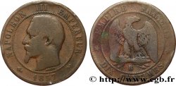 Dix centimes Napoléon III, tête nue 1857 Rouen F.133/42