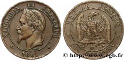Dix centimes Napoléon III, tête laurée 1861 Strasbourg F.134/5