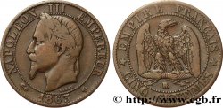 Cinq centimes Napoléon III, tête laurée 1863 Strasbourg F.117/11